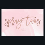 Flyer Logo de Spray tans tipografía de oro rosa elegante<br><div class="desc">Logo de Spray tans tipografía de oro rosa elegante rosa</div>