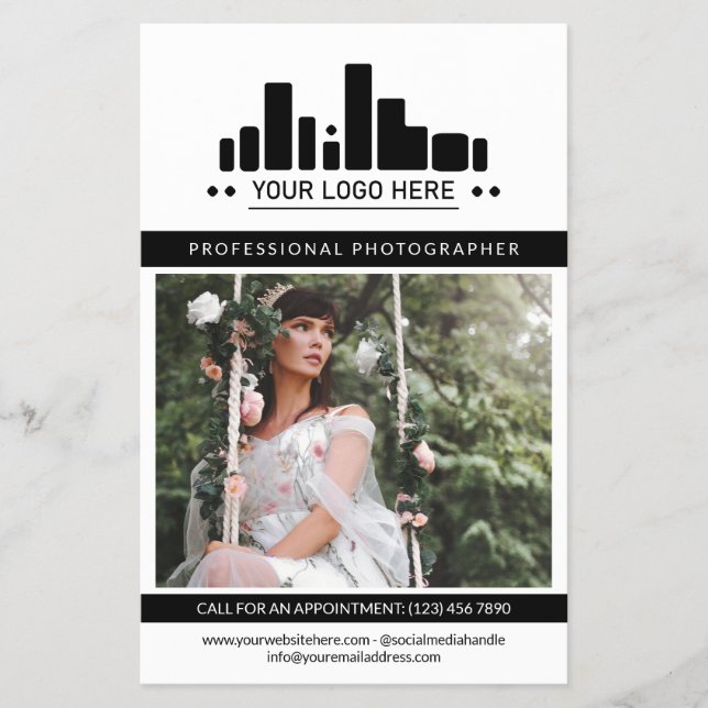 Flyer Logo del Black Professional Photographer Big Photo (Frente)