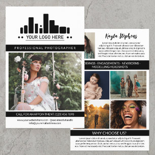Flyer Logo del Black Professional Photographer Big Photo
