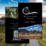 Flyer Logo del rancho de caballos dirección de marca ecu<br><div class="desc">Logotipo de rancho de caballo,  diseño de logotipo estable ecuestre,  marca para su negocio de caballos. Añade tus fotos,  asas sociales,  etc en ambos lados,  más código QR.</div>