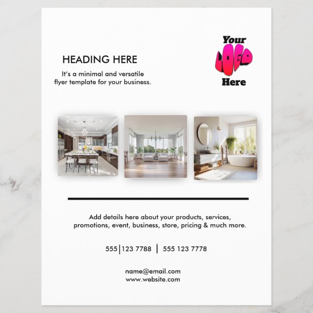 Flyer Logo Minimal Photo Business Marketing (Frente)