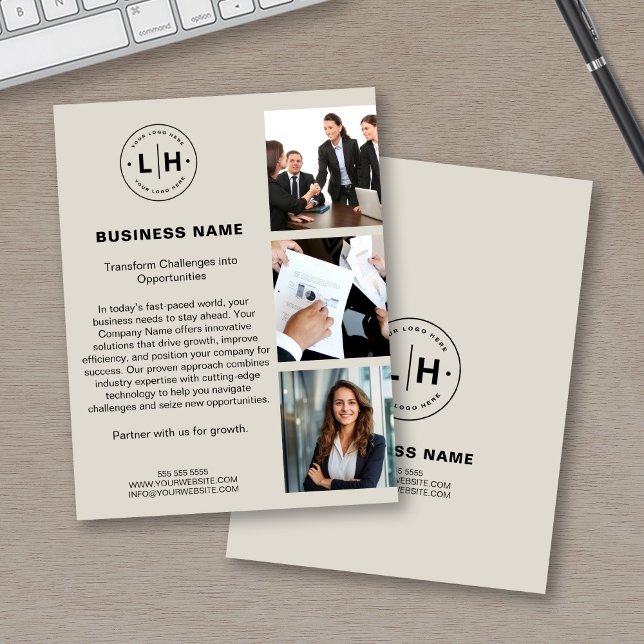Flyer Logo moderno Photo Corporate Business (Modern Logo Photo Corporate Business Flyer)