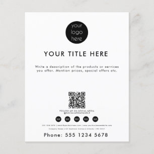 Flyer Logo profesional QR Código de medios sociales