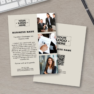 Flyer Logo QR Corporativo Personalizado Moderno para Neg