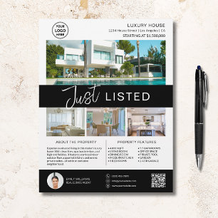 Flyer Logo QR de Casa de Bienes Raíces en Venta