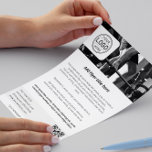Flyer Logotipo comercial Minimalista Blanco negro simple<br><div class="desc">Logotipo de negocio Minimalista de volante blanco negro simple</div>