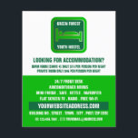 Flyer Logotipo de cama verde, anuncio de alojamiento en<br><div class="desc">Logotipo De Cama Verde,  Volantes De Publicidad De Alojamiento En Albergue Por La Tienda De Tarjetas De Negocios.</div>