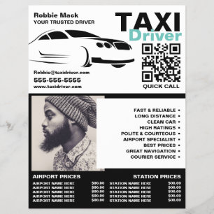 Flyer Logotipo de coche rápido, fotografía, taxista, lis