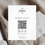 Flyer Logotipo de código QR para empresas de medios soci<br><div class="desc">Conéctate con nosotros el logotipo,  el código qr y el icono de los medios sociales.</div>