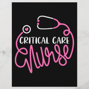 Flyer Logotipo de enfermería de cuidado crítico RN Enfer