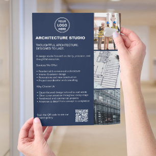 Flyer Logotipo de foto de negocio de arquitectura modern