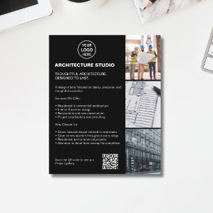 Flyer Logotipo de foto de negocio de arquitectura modern