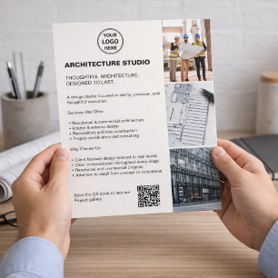 Flyer Logotipo de foto de negocio de arquitectura modern