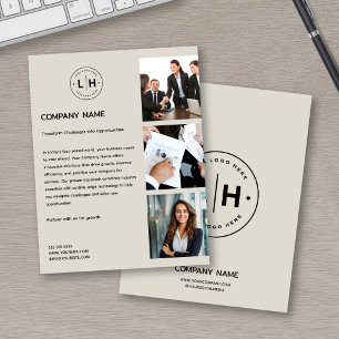Flyer Logotipo de foto personalizado moderno profesional