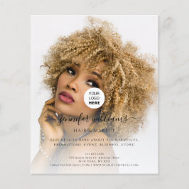 Flyer Logotipo de foto personalizado Promoción de negro 