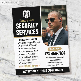 Flyer Logotipo de la Compañía de Servicios de Guardias d