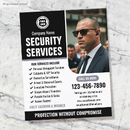 Flyer Logotipo de la empresa de servicios de guardaespal