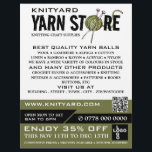 Flyer Logotipo de la tienda Green Yarn, tienda de punto,<br><div class="desc">Logotipo de la Tienda Green Yarn,  Tienda de punto,  Volante publicitario de la tienda Yarn por The Business Card Store.</div>