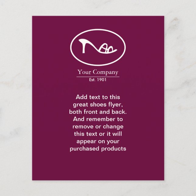 Flyer Logotipo de los zapatos y de los accesorios (Frente)