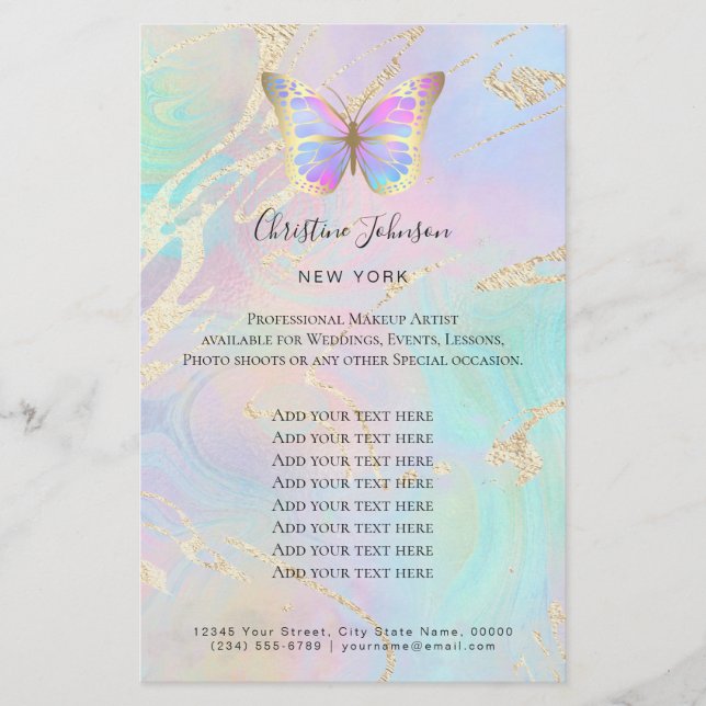 Flyer logotipo de mariposa (Frente)