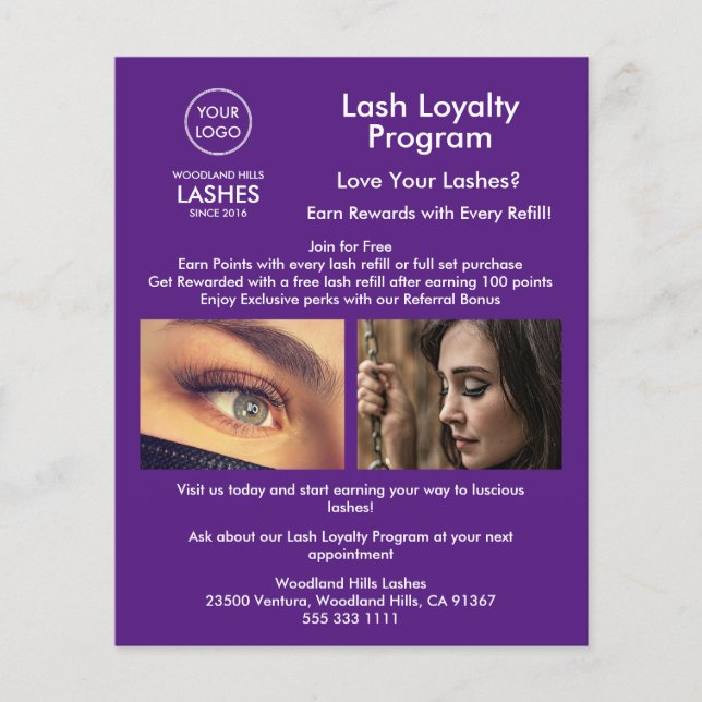 Flyer Logotipo de negocio simple y moderno (Frente)