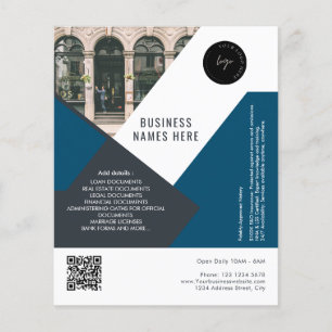 Flyer Logotipo de personalizado Código QR y foto profesi