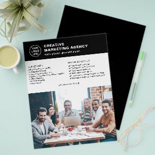 Flyer Logotipo de personalizado Foto Comercial QR