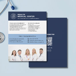 Flyer Logotipo de personalizado Foto Médico de la Clínic