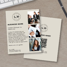 Flyer Logotipo de Personalizado moderno Foto QR Business