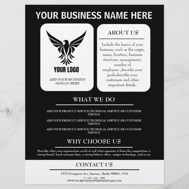 Flyer Logotipo de Personalizado profesional de publicida (Frente)
