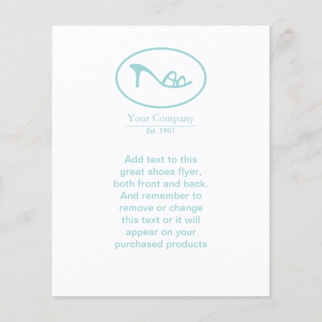 Flyer Logotipo de zapatos y accesorios (Frente)