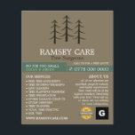 Flyer Logotipo del árbol - Cirujano del árbol - Arborist<br><div class="desc">Logotipo del árbol - Cirujano del árbol - Volante publicitario arborista por la tienda de tarjetas de visita.</div>