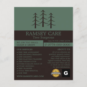 Flyer Logotipo del árbol - Cirujano del árbol - Arborist