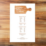 Flyer Logotipo del chef de la tabla de cortar acuarelas<br><div class="desc">Coordina con la tarjeta de presentación con el logotipo del chef de la tabla de cortar acuarela antes de las 12.00 horas. Un ilustracion acuarela de un bloque carnicero/tablero de carnicería de madera junto con tu nombre o nombre comercial añade el logo perfecto a este volante de personalizable. Excelente para...</div>