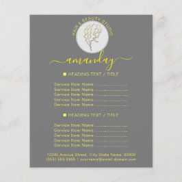 Flyer Logotipo del salón de belleza reabriendo código QR