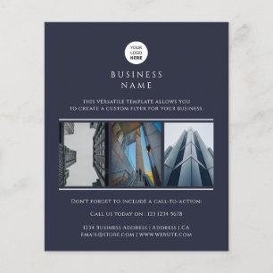 Flyer Logotipo Empresarial Foto Personalizada Minimalist