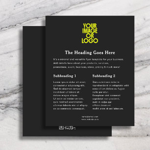 Flyer Logotipo empresarial minimal elegante código QR ne