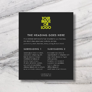 Flyer Logotipo empresarial minimalista moderno código QR