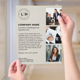 Flyer Logotipo Empresarial Personalizado Moderno