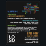 Flyer Logotipo Hello, traductor e intérprete<br><div class="desc">Logotipo Hola,  Traductor E Intérprete Volantes De Publicidad Por La Tienda De Tarjetas De Negocios.</div>