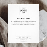 Flyer Logotipo Mínimo de Marketing Empresarial Blanco<br><div class="desc">Un simple volante de negocios.</div>