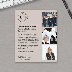 Flyer Logotipo moderno Foto de negocios profesionales de