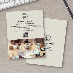 Flyer Logotipo moderno foto QR Empresa profesional