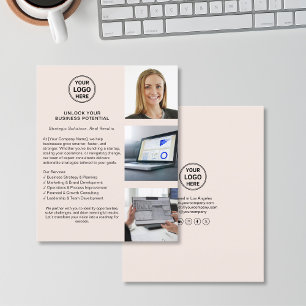 Flyer Logotipo moderno Profesional Rubor Pink Business
