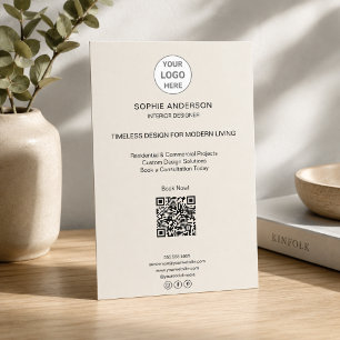 Flyer Logotipo moderno QR minimalista profesional empres