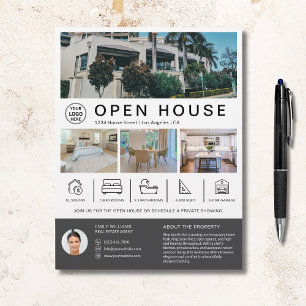 Flyer Logotipo personalizado de agente inmobiliario de c