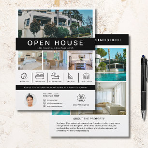 Flyer Logotipo personalizado de agente inmobiliario de c