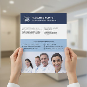Flyer Logotipo personalizado de clínica pediátrica Foto