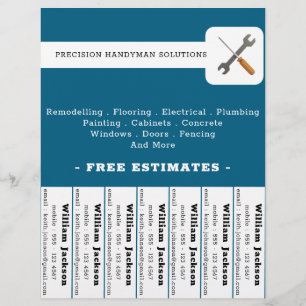 Flyer logotipo personalizado de construcción de hombre m