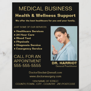 Flyer Logotipo personalizado, médico general, enfermera